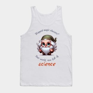 Cute Wizard Magic vs Science Tank Top